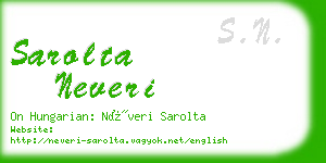 sarolta neveri business card